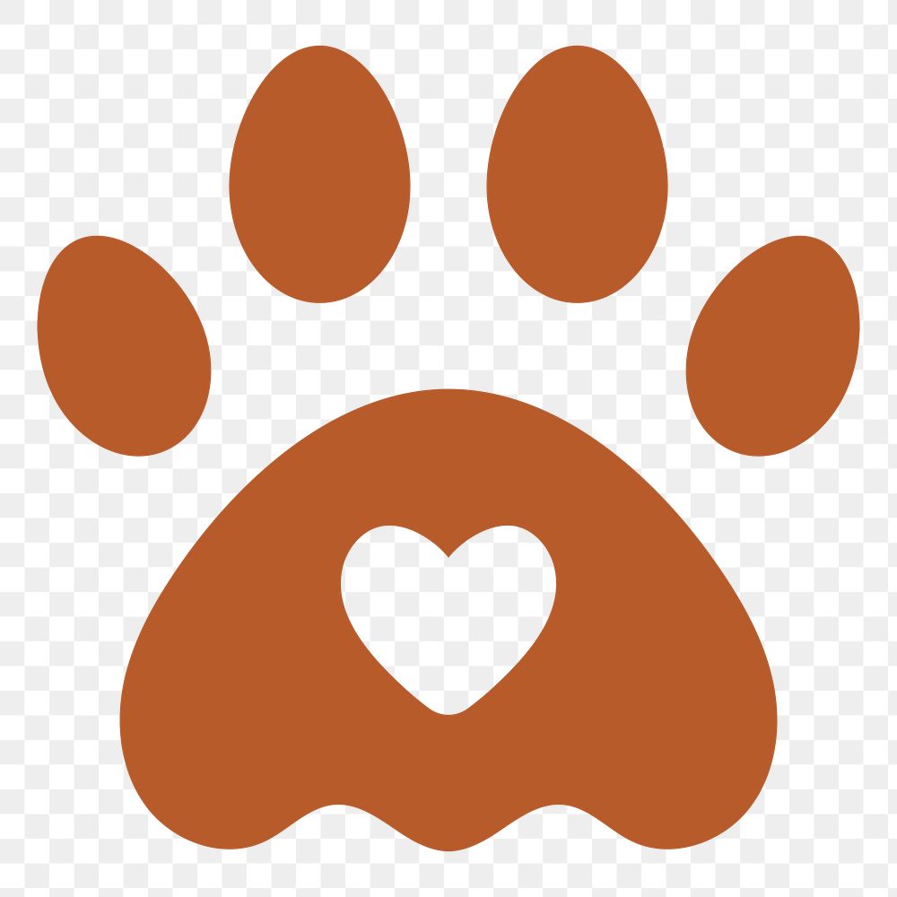 Paw logo PNG design, animal shelter