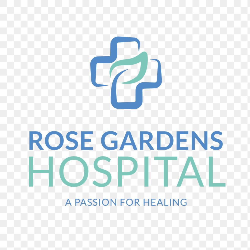 Hospital logo PNG design, modern style with medical cross