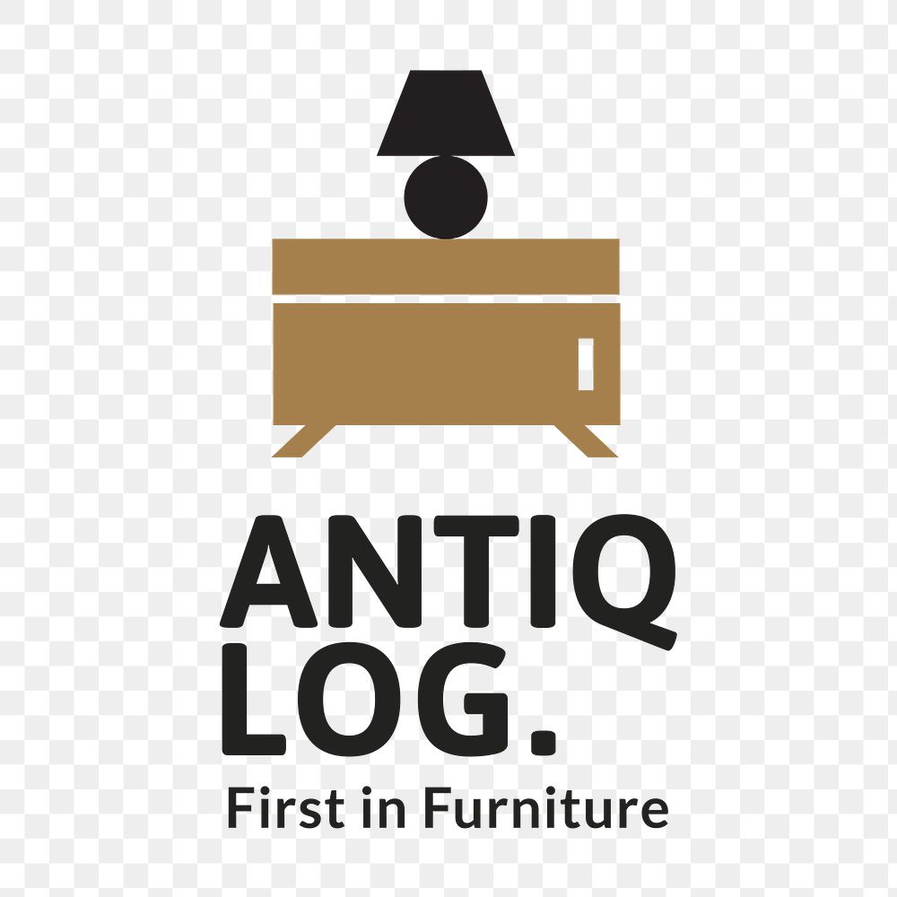 Furniture PNG logo design, interior business