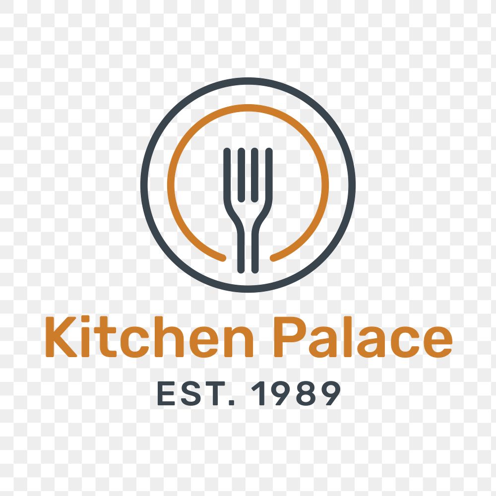 Restaurant logo PNG design, minimal style