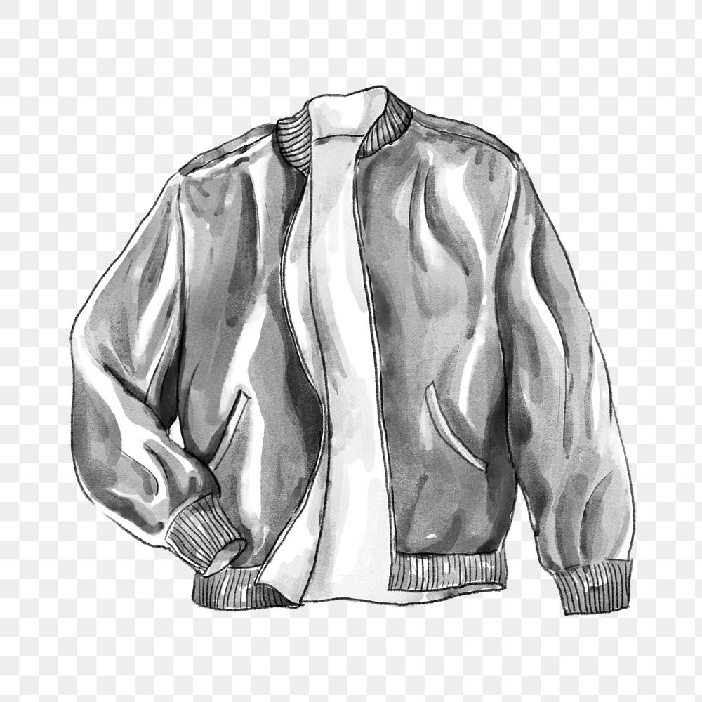 Png men's leather jacket fashion sticker