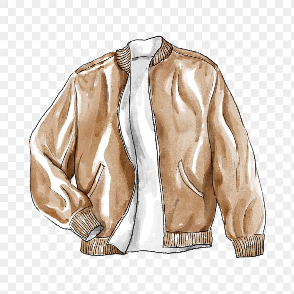Png men's leather jacket fashion sticker