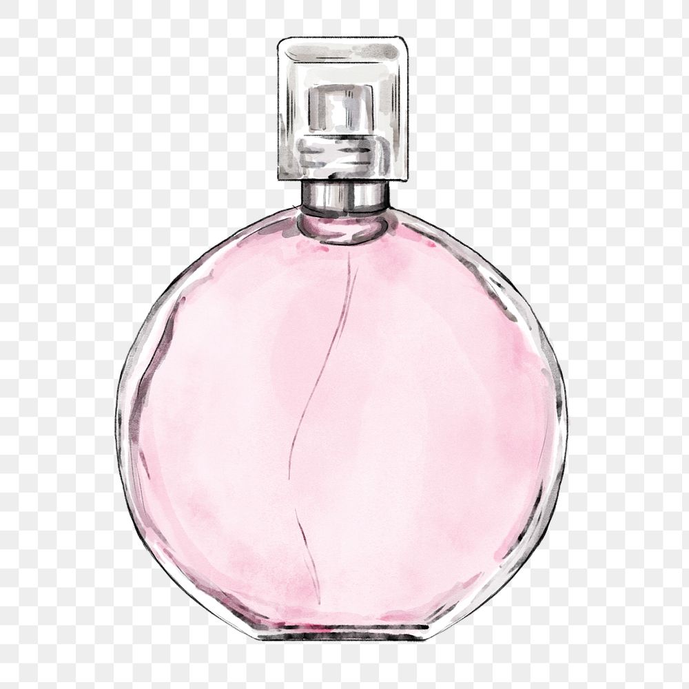 Free PNG - Hand Holding A Decorative Bottle Of Perfume With Flowers