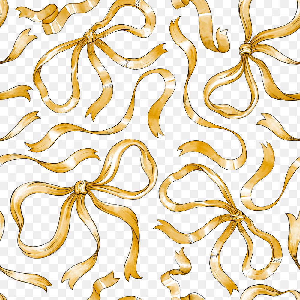 Gold ribbon png background