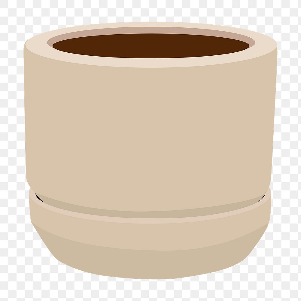 Plant pot PNG image clipart for gardening