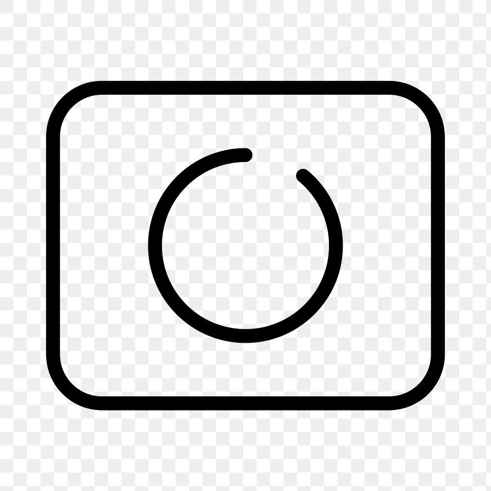 Camera png outline web icon for photo gallery