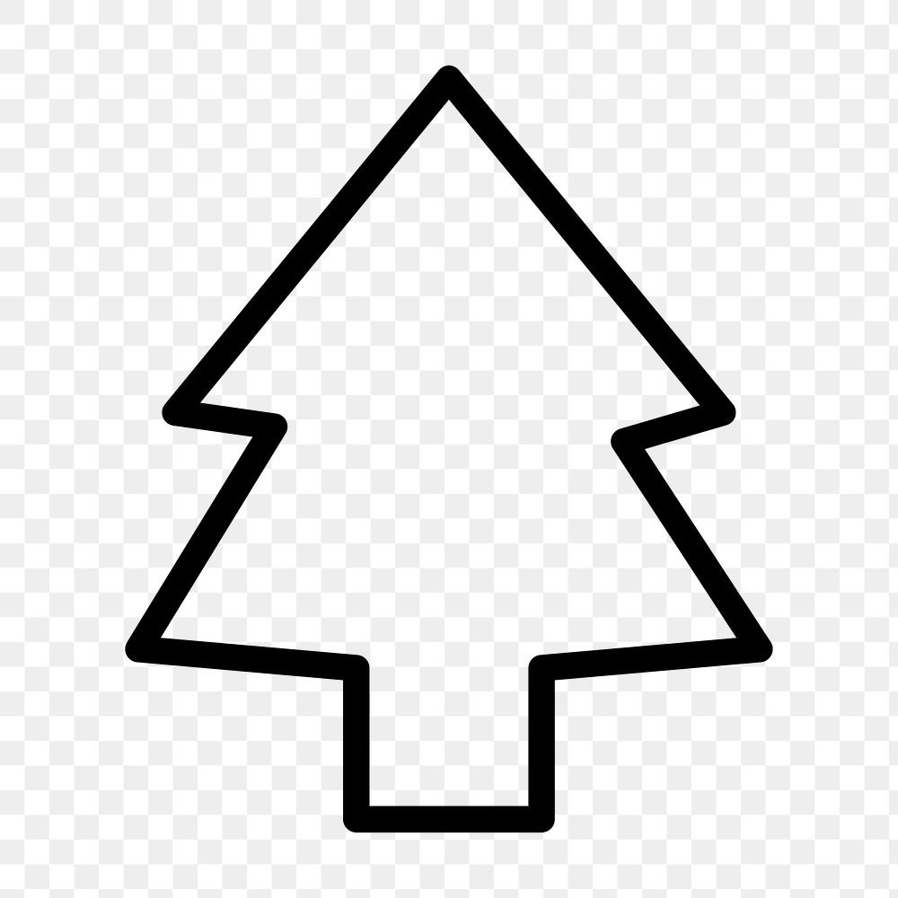 Png Christmas tree environment icon in for website outline style