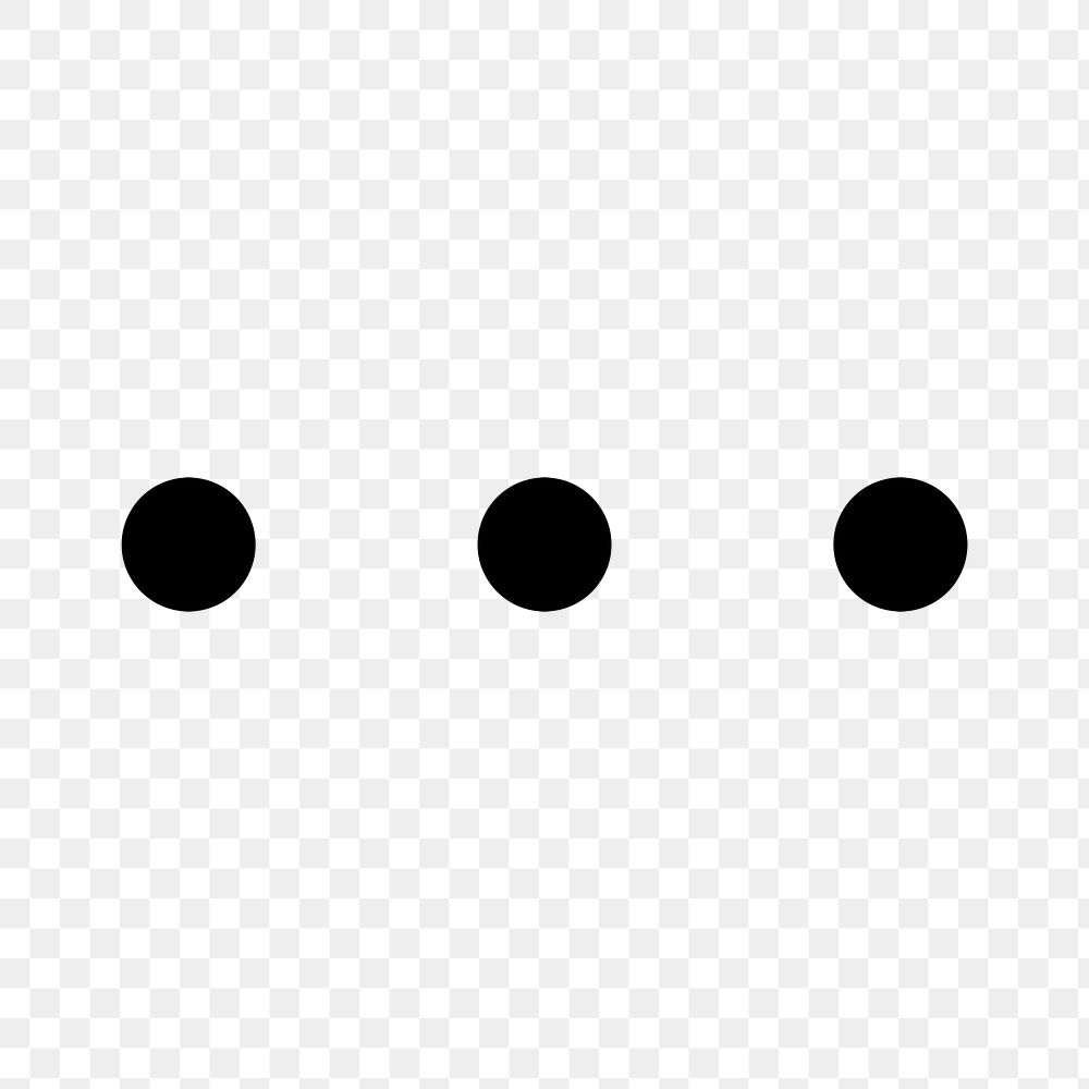 Png 3 Dots loading web icon in flat style