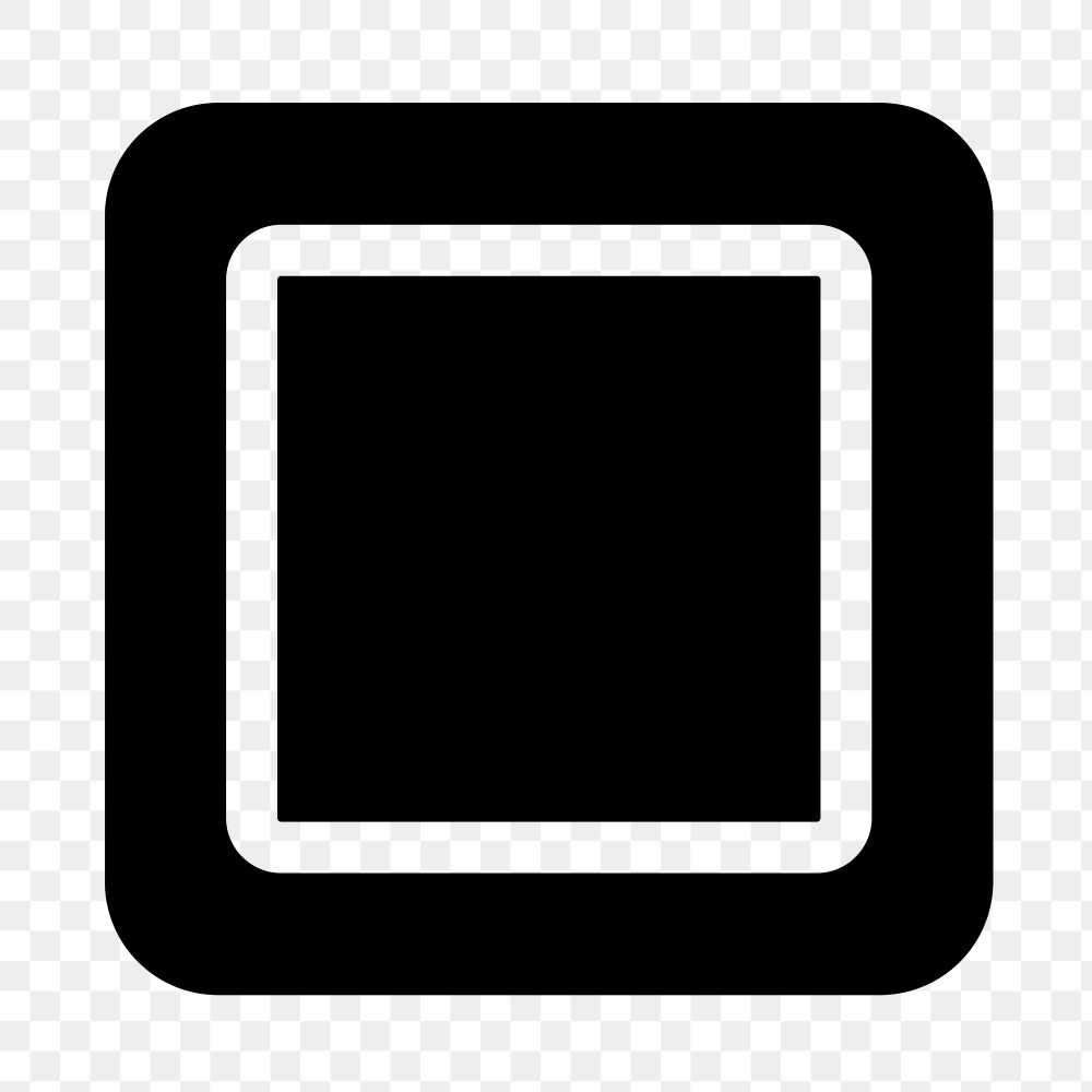 Png square icon geometric shape in flat style