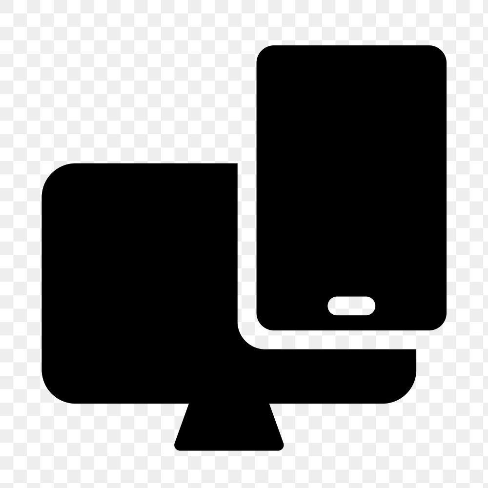 Tablet png app icon for social media in solid style