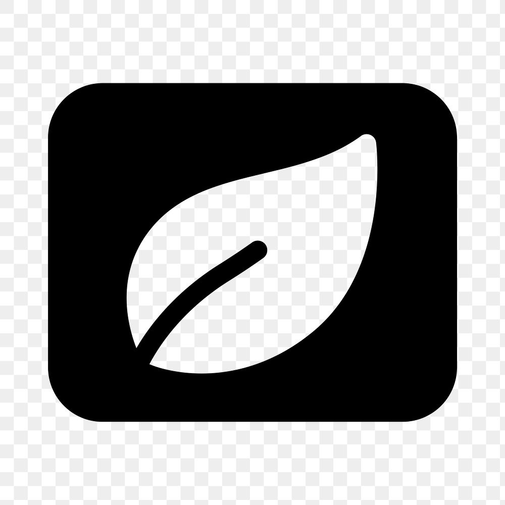 Leaf png environment icon in flat style