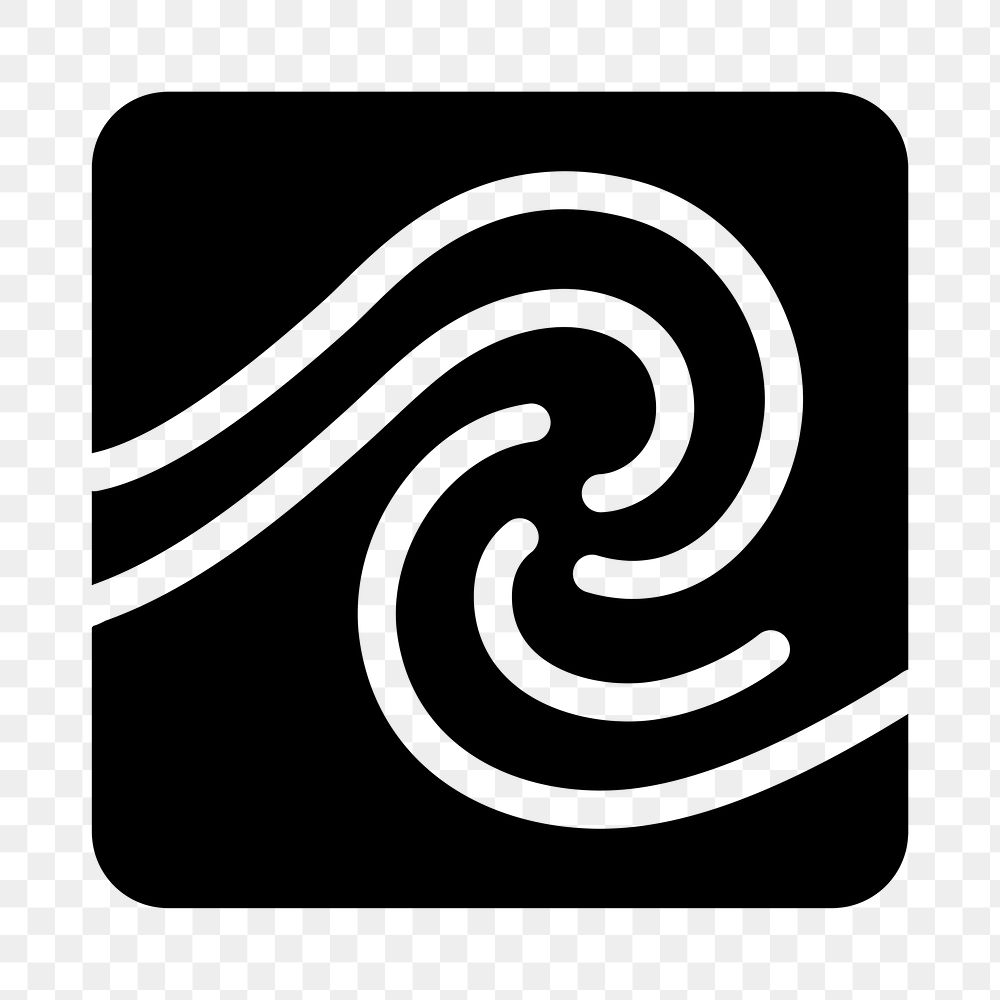 Wave png web UI icon in flat style