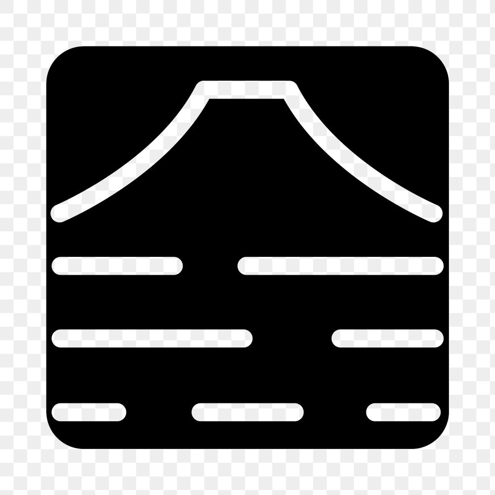 Mountain png web UI icon in solid style