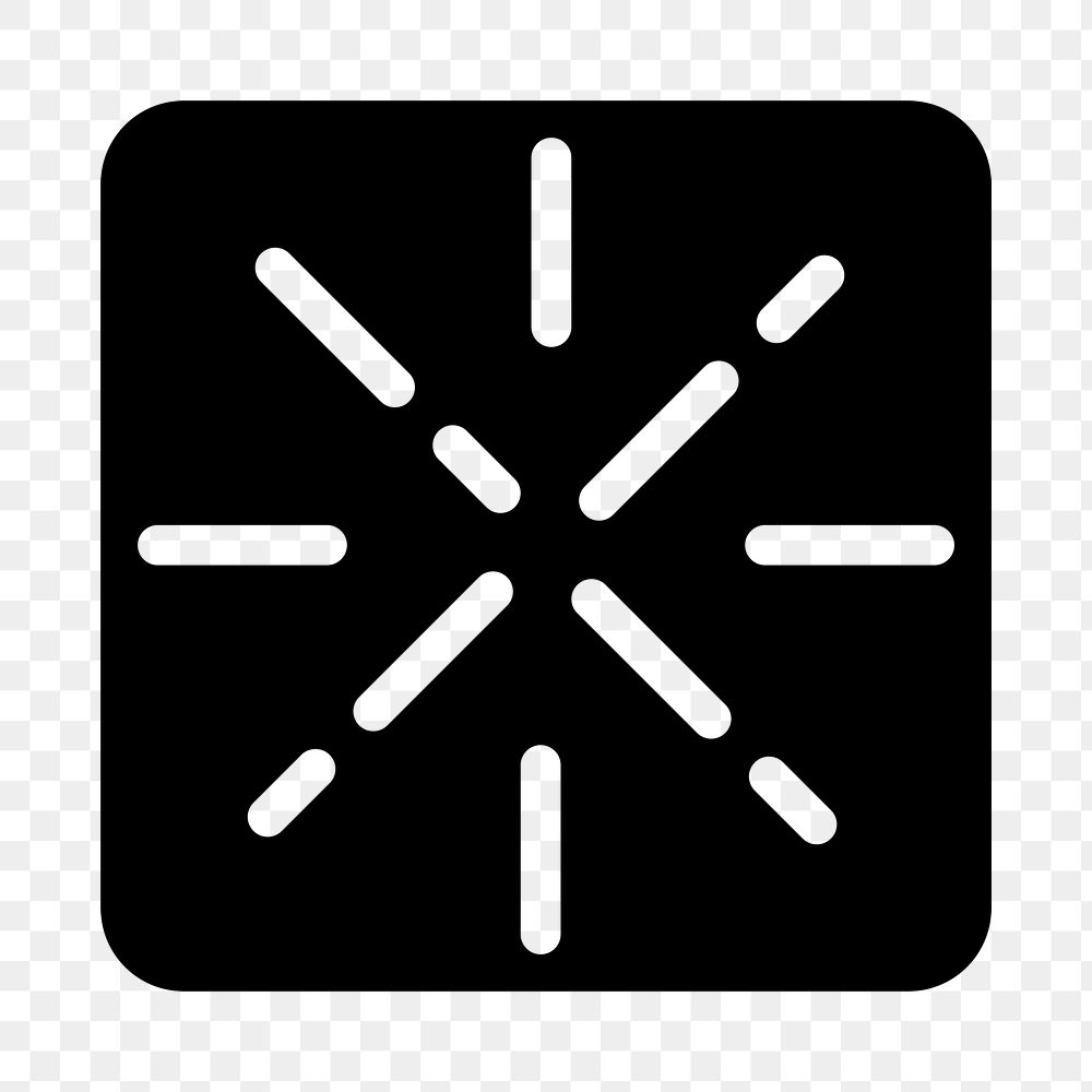 Burst png web UI icon in flat style