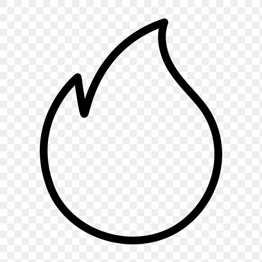 Fire png web outline icon for popular downloads