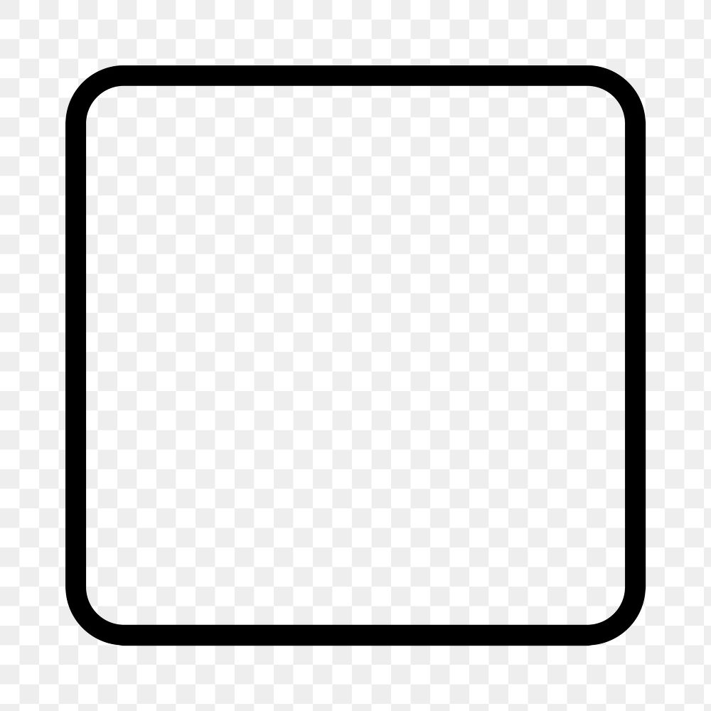 Png square geometric shape icon in simple style