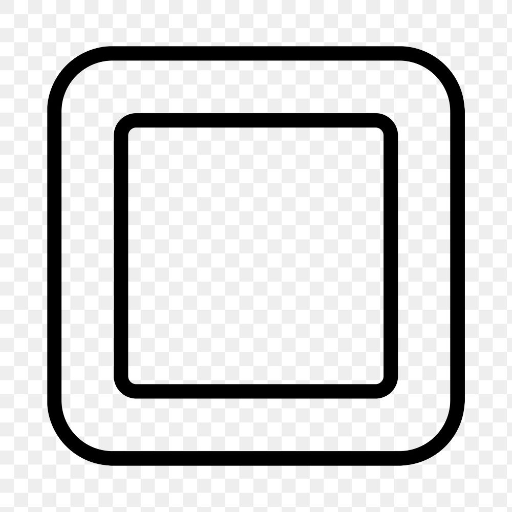 Png square geometric shape icon in simple style