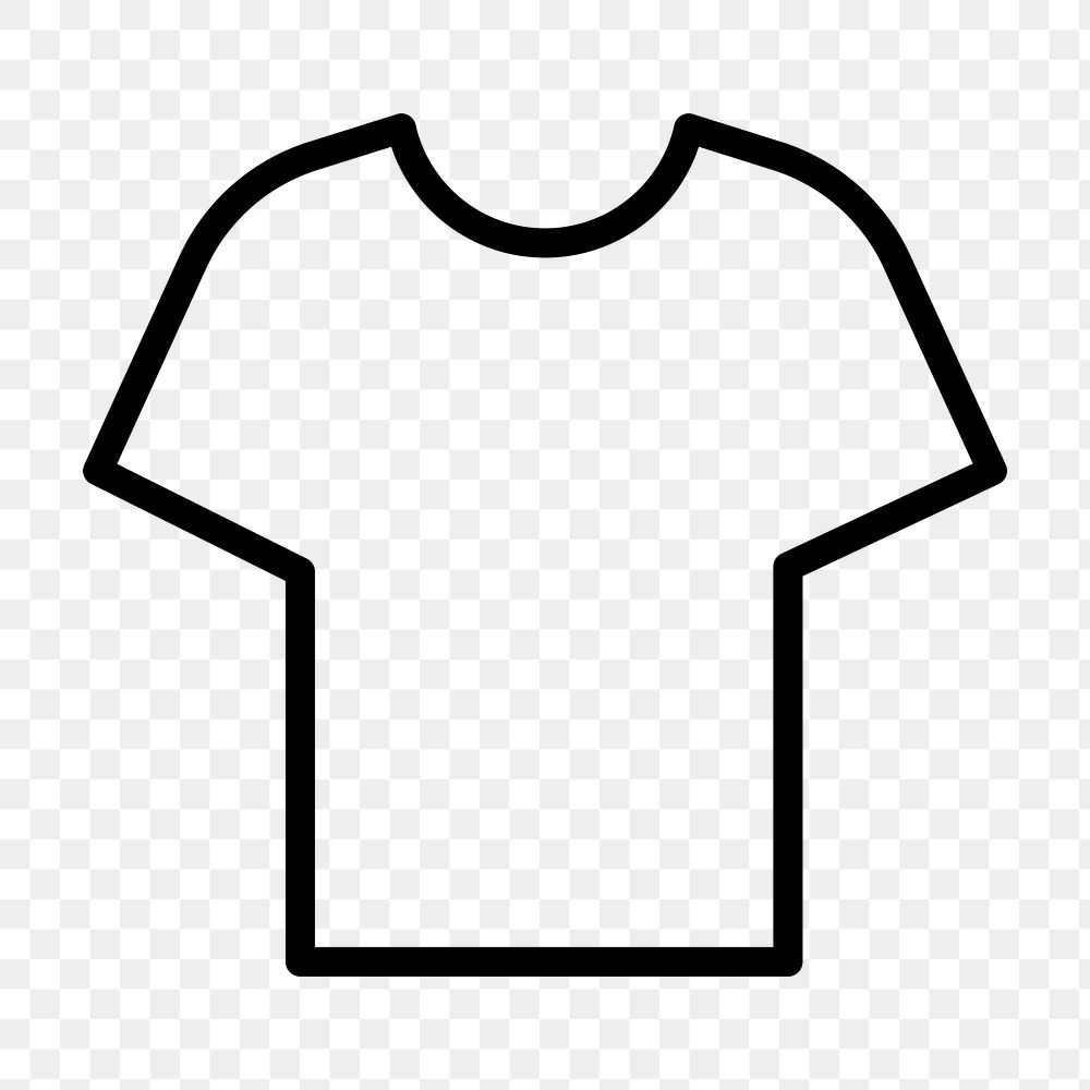 T-shirt png social media icon in simple style