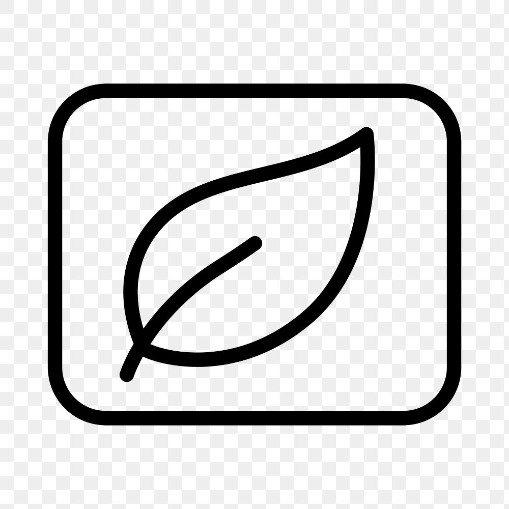 Leaf png environment icon in simple style
