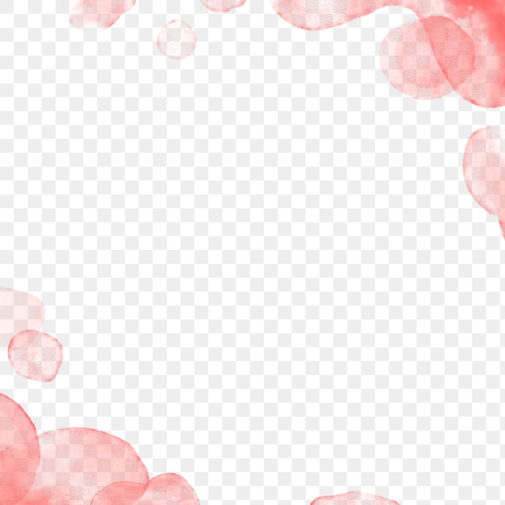 Png watercolor background in red abstract style