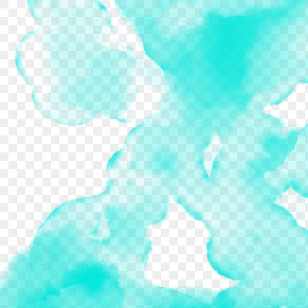 Png watercolor background in green abstract style