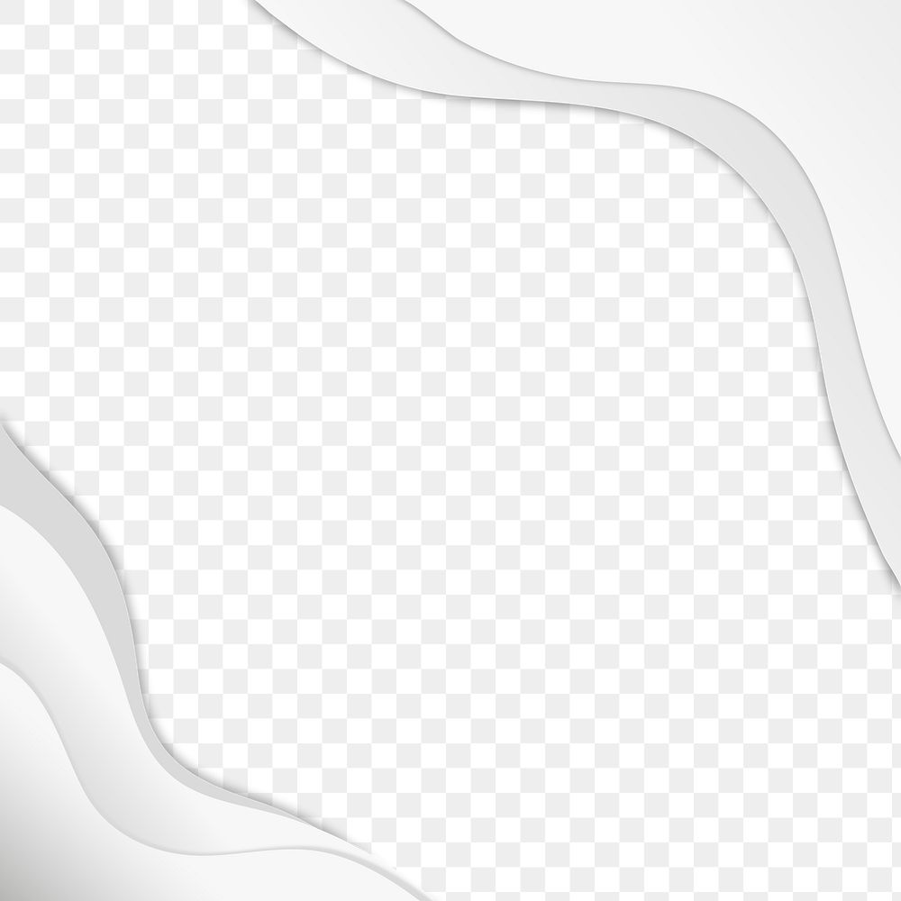 Png wave background in white abstract style