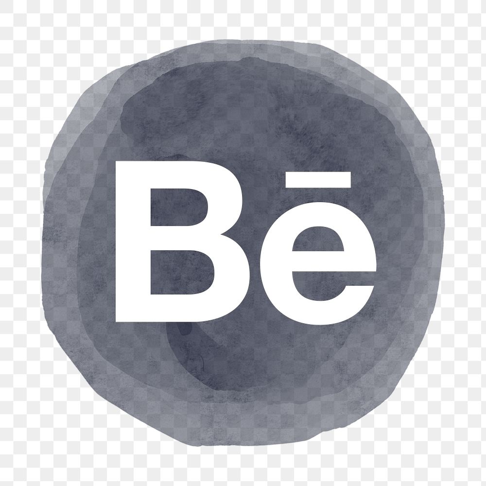 Behance app icon png with a watercolor graphic effect. 21 JULY 2021 - BANGKOK, THAILAND