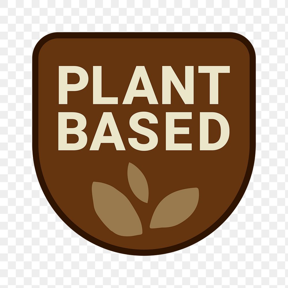 Png plant based business logo food packaging sticker