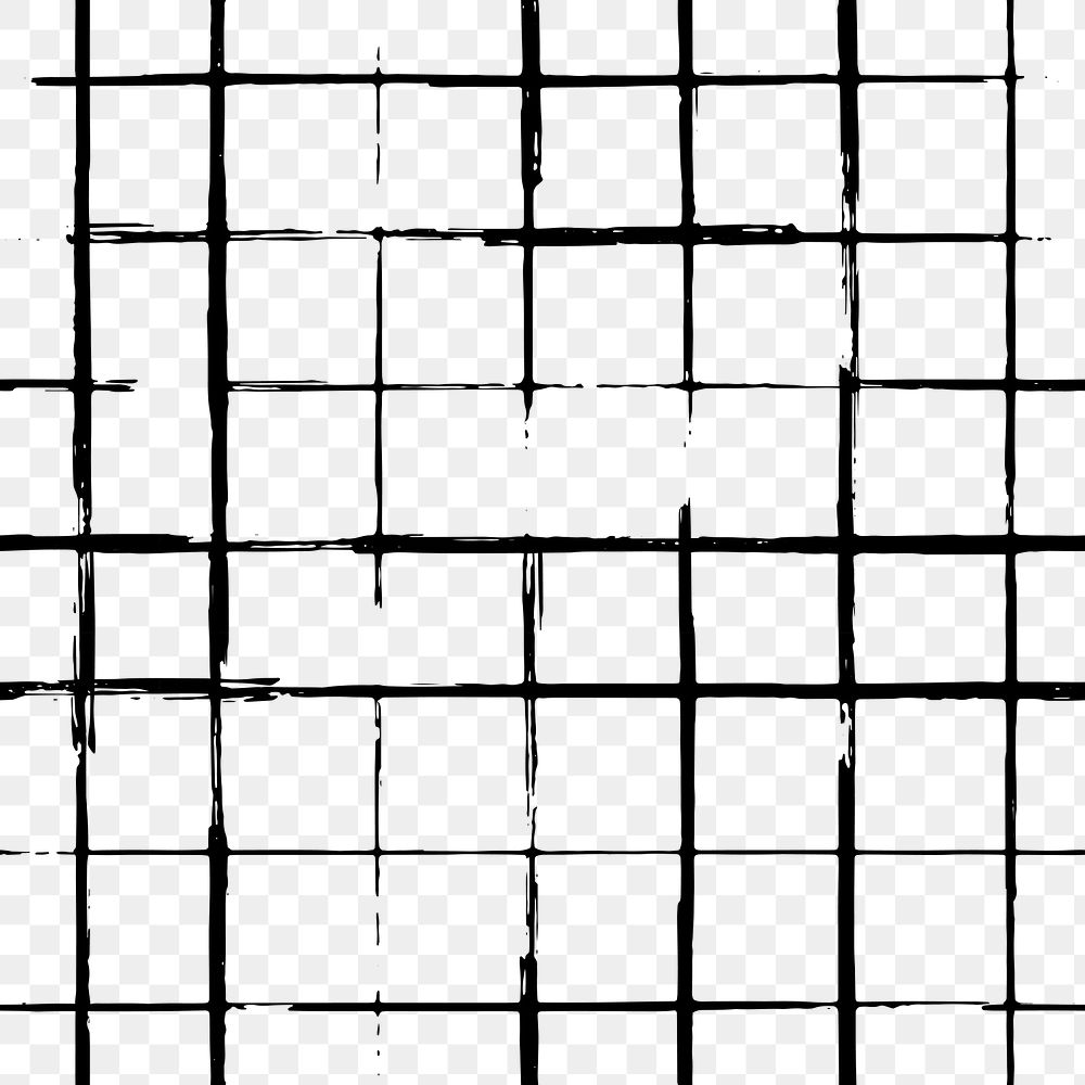 Png pattern of grid ink brush texture transparent background