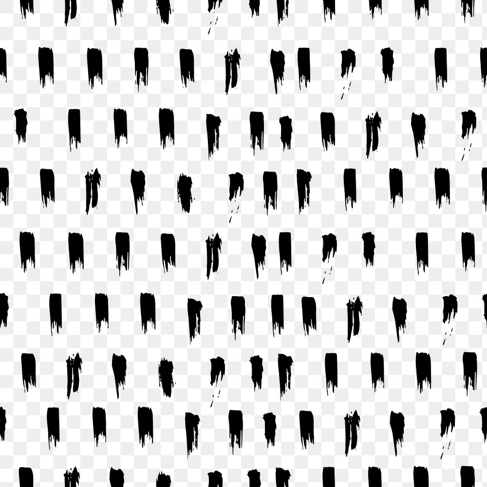 Png pattern of ink brush texture transparent background