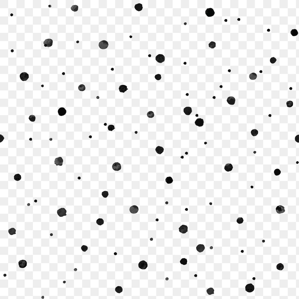 Png pattern of polka dot ink brush texture transparent background