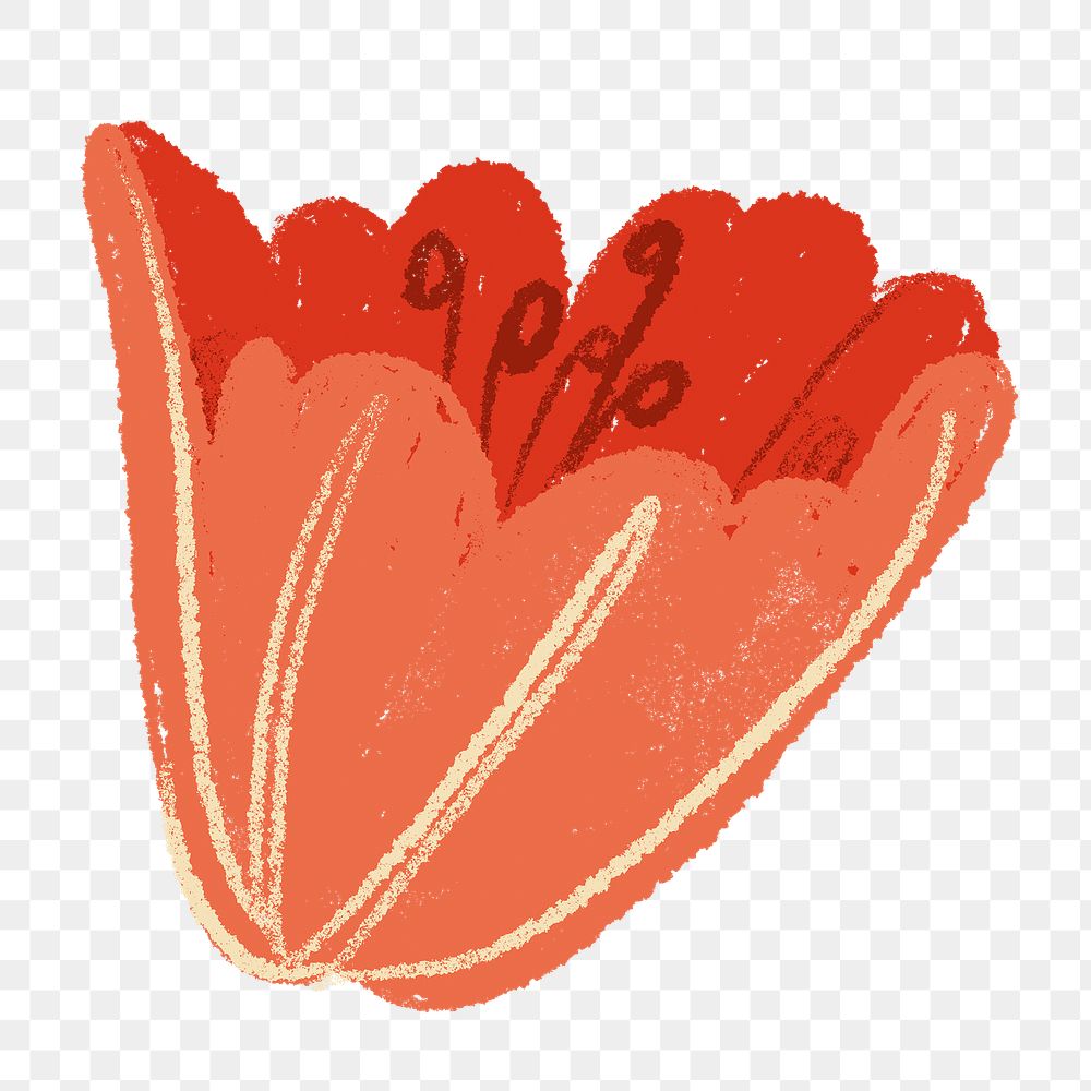 Tulip png flower sticker red illustration