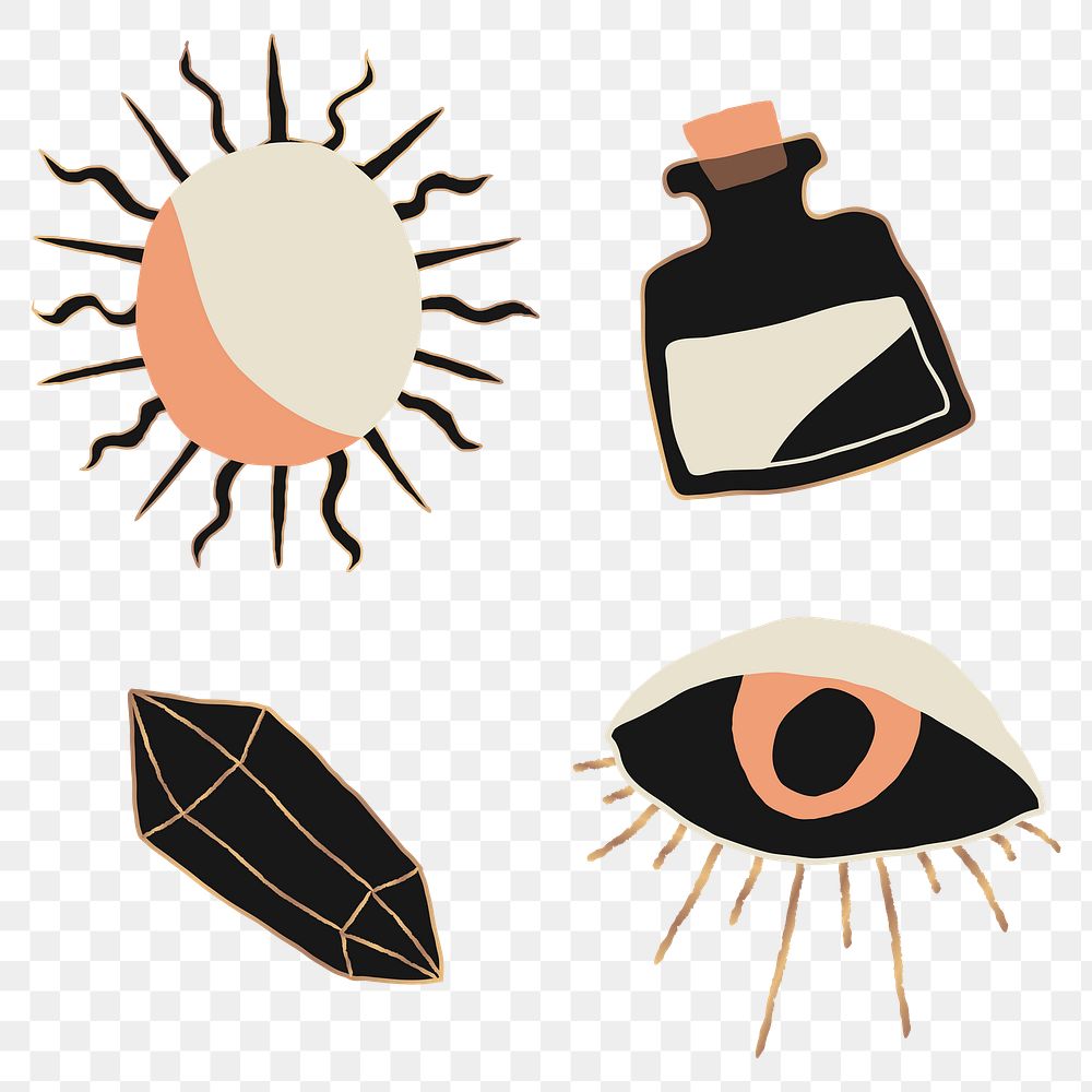 Magic icons png witchcraft illustration drawing collection