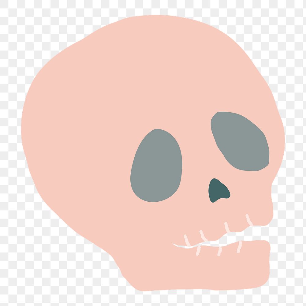 Skull png occult Halloween witchcraft sticker