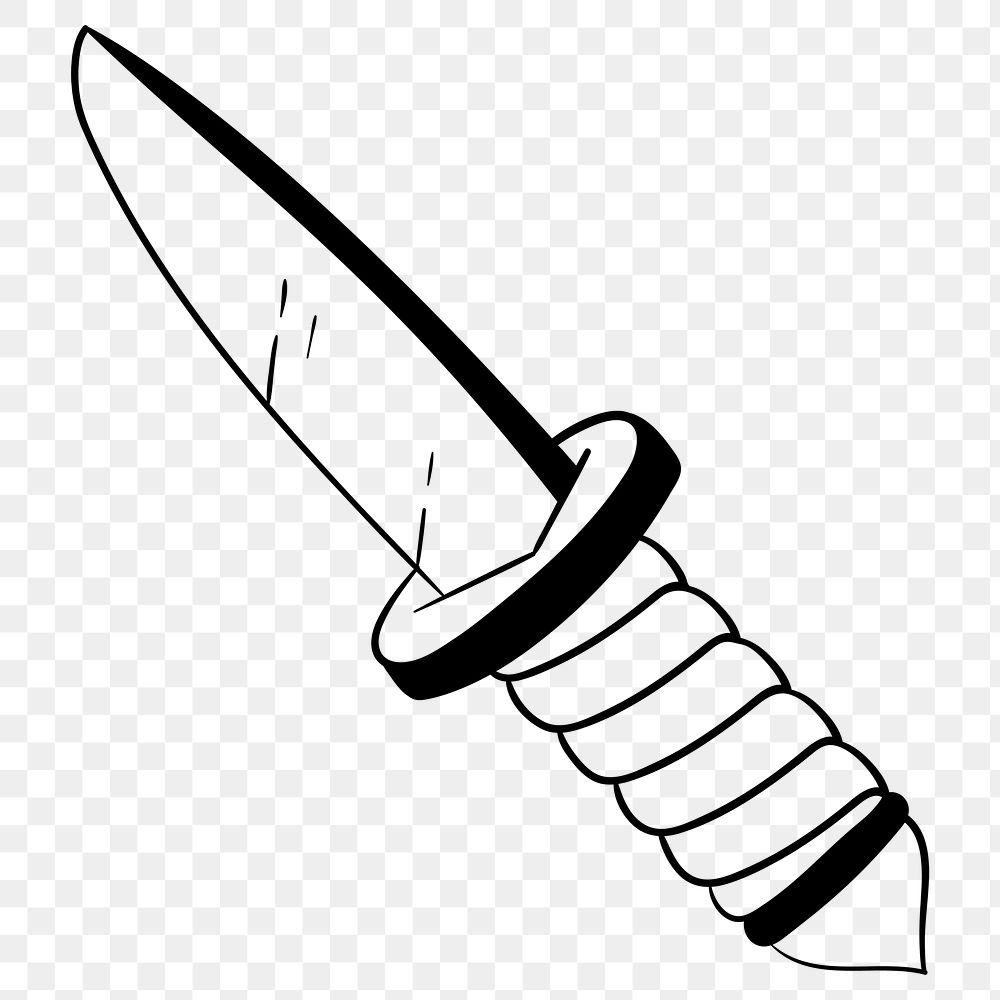 Vintage simple camp knife old school flash tattoo png icon