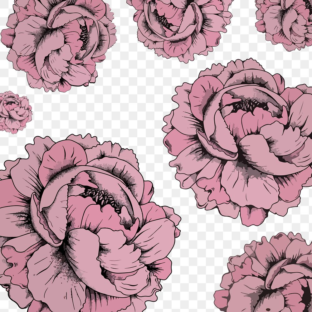 Pink rose png pattern background background