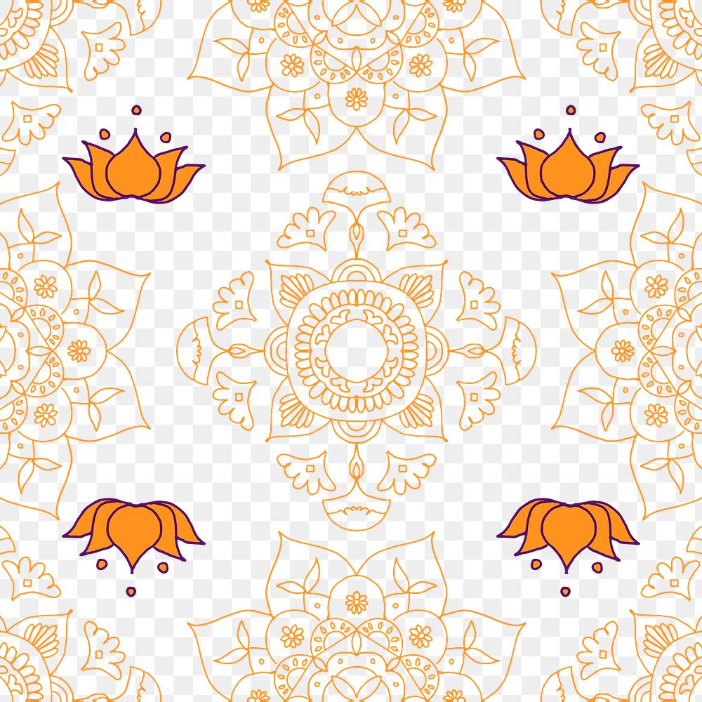 Transparent png mandala pattern background