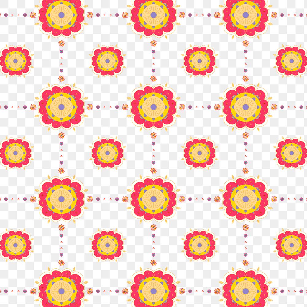 Diwali Indian mandala png pattern transparent background