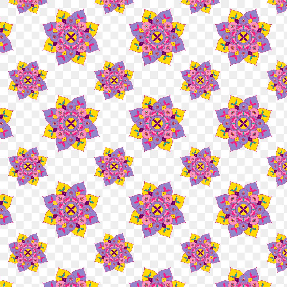 Indian mandala png pattern background