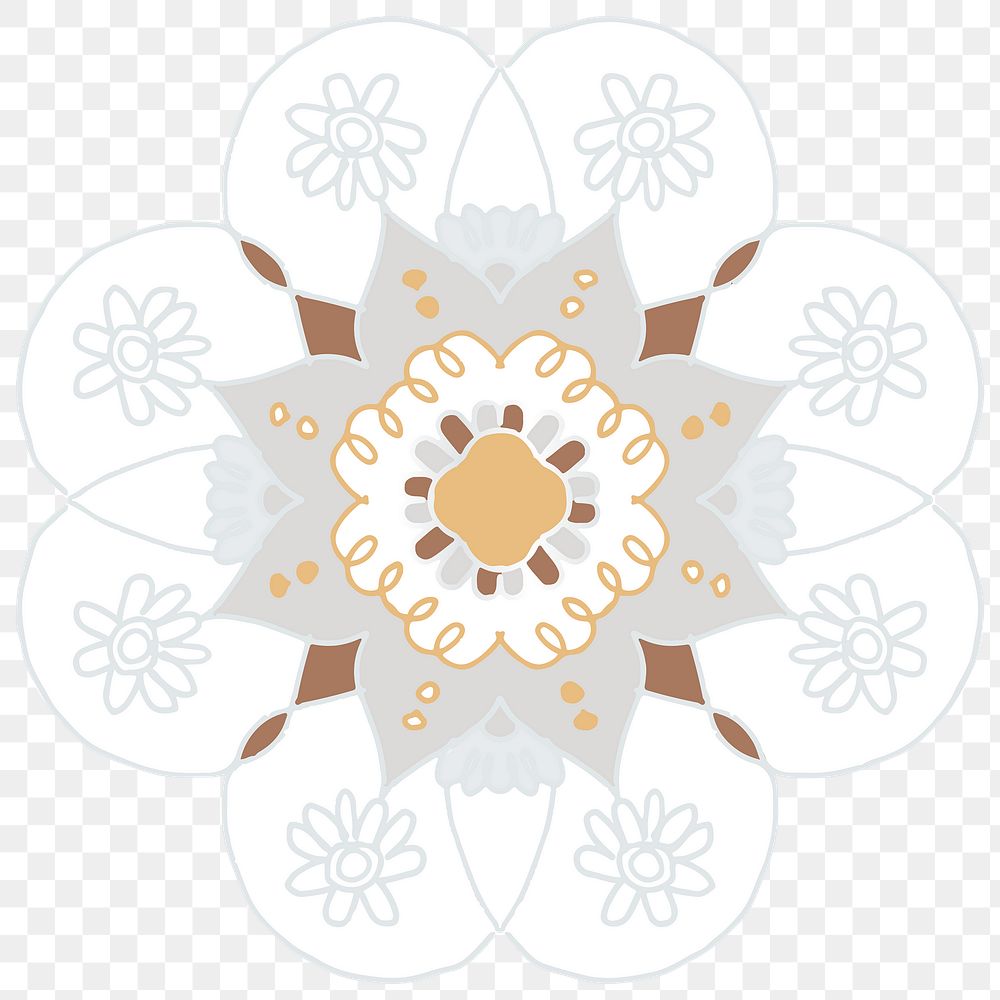 Indian Mandala element png sticker ornamental illustration
