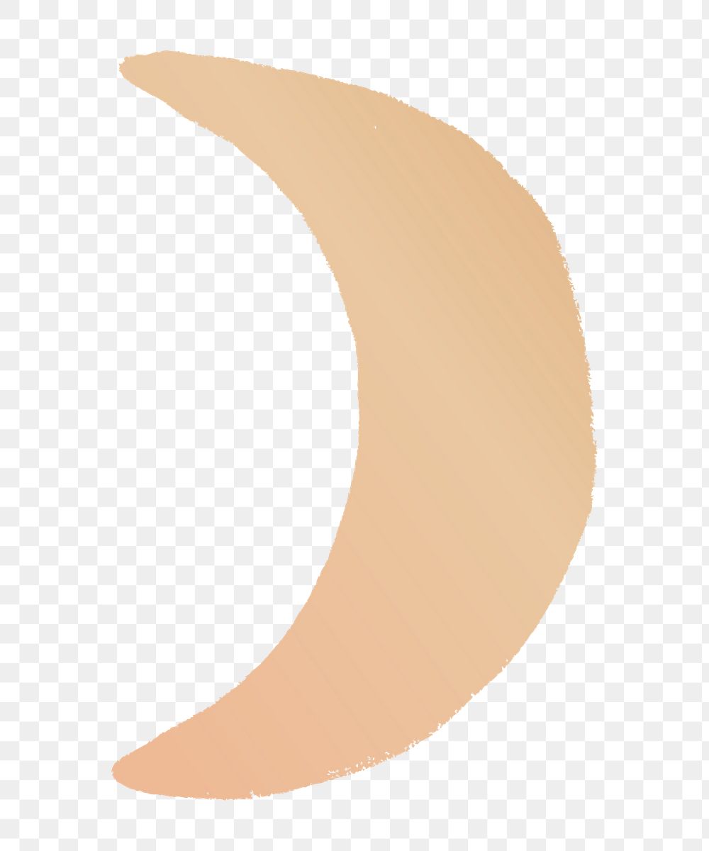 Space crescent moon gold png galactic doodle sticker