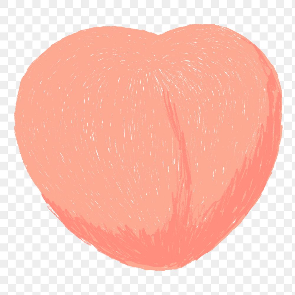 Pink peach fruit logo png sticker hand drawn
