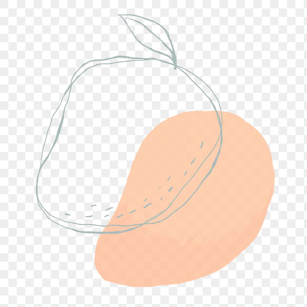 Fruit doodle mango png design space