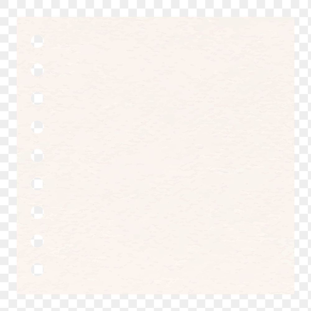 White square notepaper png design element