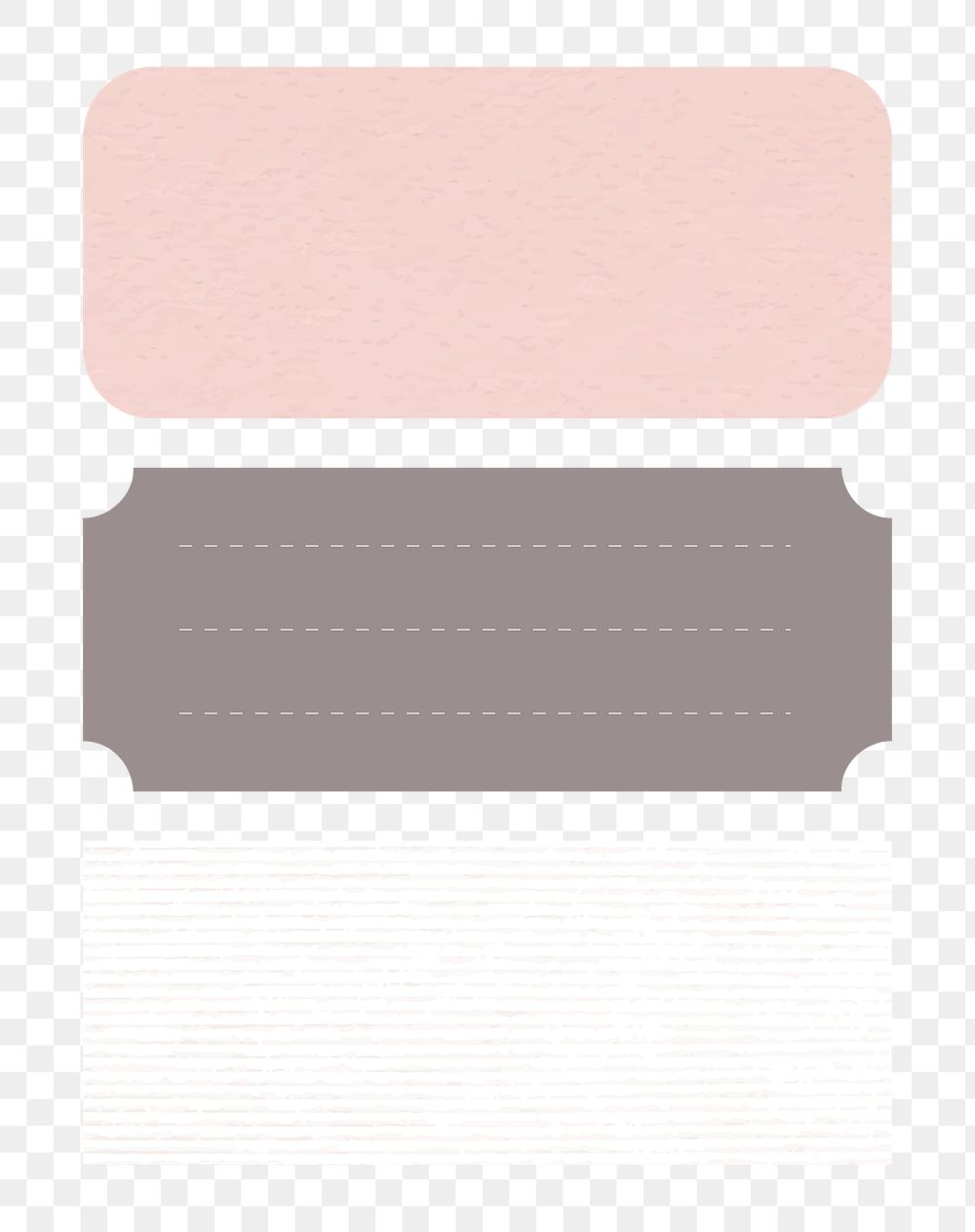 Printable sticky note png set