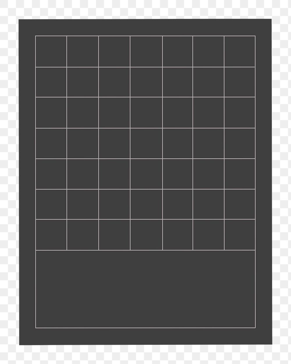 Blank brown grid notepaper png design sticker