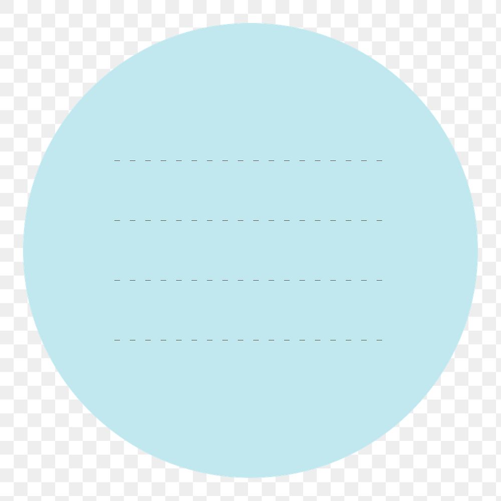 Blue circle notepad png design element