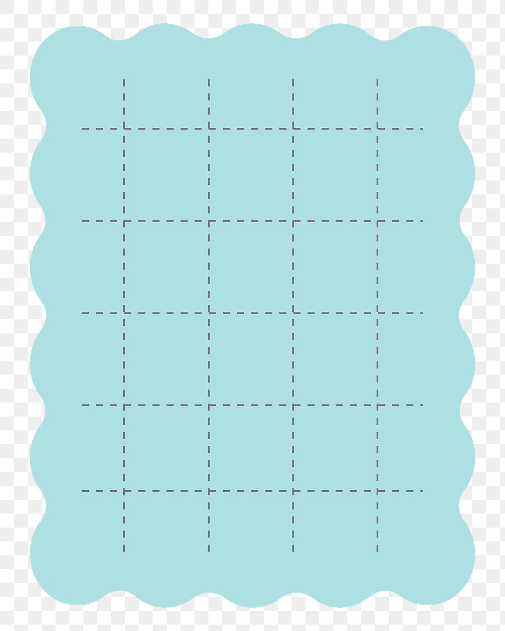 Blank pastel blue notepad png design sticker