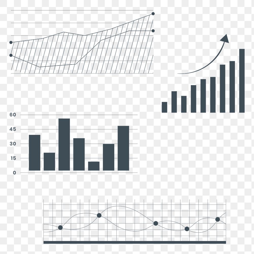 Marketing data analysis graph png infographic
