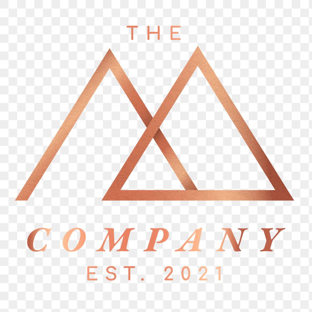Simple business logo png triangles icon design